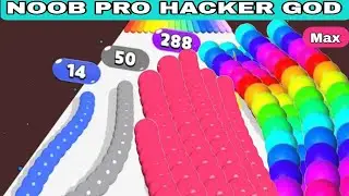 NOOB vs PRO vs HACKER vs GOD in Snake Ball Run 3D Game 2024 |New satisfying mobile games all level