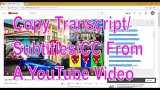 How To Copy Transcript/Subtitles/CC From A YouTube Video