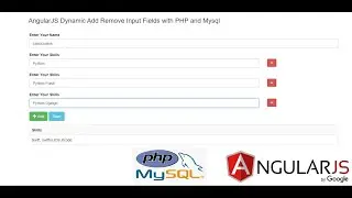 AngularJS Dynamic Add Remove Input Fields with PHP and Mysql