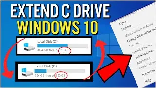 How to Extend C Drive In Windows 10 | extend drive option greyed out |c drive extend is disabled