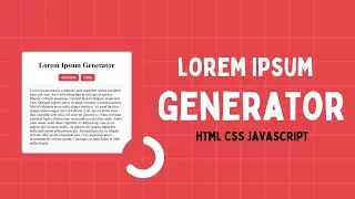 Lorem ipsum generator using API | JavaScript | HTML | CSS