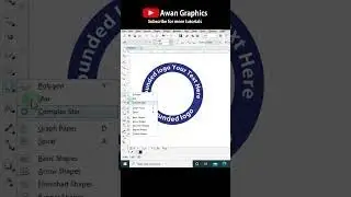 Round text logo || How to make round text logo in coreldraw || Graphic design