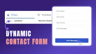 Build Dynamic Contact Form with Email Integration using HTML | CSS | JS and PHP