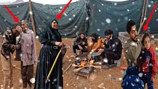 The endless cooperation and effort of Zahra's nomadic family to build a barn on a rainy day
