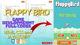 Flappy Bird game design with HTML, CSS and JAVASCRIPT || Web game project for beginner students