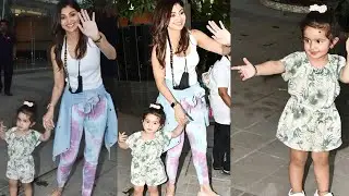Shilpa Shetty's daughter Samisha Shetty looks like Carbon copy of Shilpa as she gave a flying Kiss