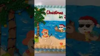 Christmas in July Cake🎄🎁🍹🌴🎅🏼🐠 #cake #shorts