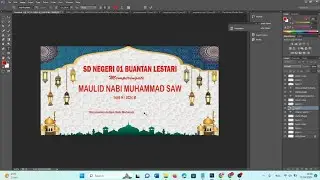 belajar membuat spanduk maulid nabi di Photoshop