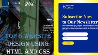 Top 5 Website Design Using HTML and CSS With Video Link