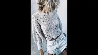 УВИДЕЛА И СРАЗУ ЗАХОТЕЛА СВЯЗАТЬ!!! Блуза мотивами крючком-Мастер класс (1 часть)