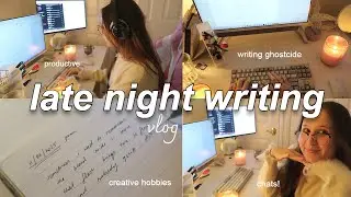 late night productive writing vlog📓🌙 (ghostcide updates, creative hobbies and uni chats)