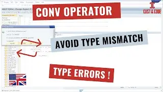 CONV Operator - Type Mismatch / Error - Avoid in ABAP [7.40] [english]