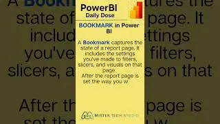 BOOKMARK in Power BI | PowerBI Desktop | 