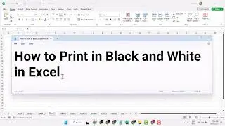 How to Print in Black and White in Excel