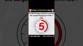 #6 HTML Interview Question - What is Largest Heading Tag in HTML ? 