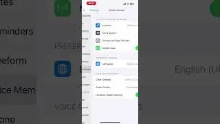 How to change audio quality in voice memos in #iPhone #shorts #voice