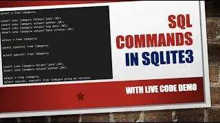 [Live Demo] SQLITE3 - Run SQL Queries On Command Line In SQLITE3 | SQLITE3 Tutorial