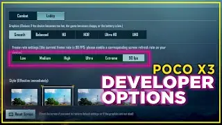 How To Get 90 FPS on POCO X3 || DEVELOPER OPTIONS