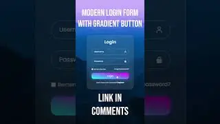 Create Modern Login Form with Gradient Button Effect 