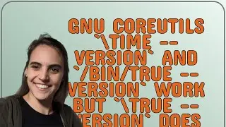 Unix: GNU Coreutils time --version and /bin/true --version work but true --version does not?