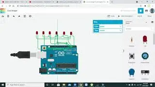 Led chaser circuit with arduino in tinkercad | simulation of led runner with arduino in tinkercad