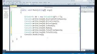 Drive info class Properties with C#