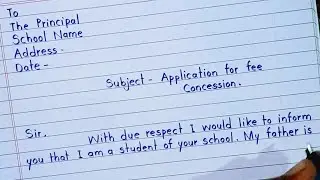 Application for fee concession || Fee Concession application