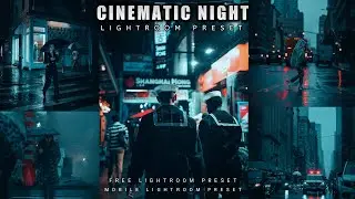 Cinematic night preset | night Lightroom free preset | Cinematic night moody Lightroom preset |