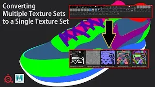 [Shading] 나이키 에어 Multiple Texture Sets to a Single Texture Set in Substance Painter - English CC