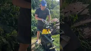 Утилизирую ветки с Huter ESH 2500T