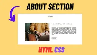 About Section using Html and Css