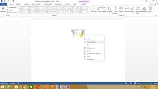 How to insert matrix of any size in Microsoft Word