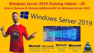 How to Remove Additional Domain Controller Windows Server 2019 - Video 20 Windows Server 2019.