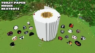 SURVIVAL TOILET PAPER HOUSE WITH 100 NEXTBOTS in MInecraft - Gameplay - Coffin Meme