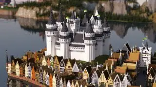 1.000 Hours Survival-Castle + Medieval Minecraft City  [Château de Pierrefonds]