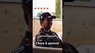 Checo loves pasta🤣🍝 #f1 #formula1 #maxverstappen #redbullracing #shorts #funny #checoperez