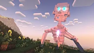 I made a giant skeleton in Minecraft