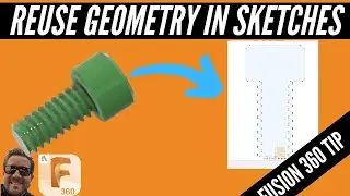 How To Reuse Geometry For Sketches (Fusion 360 Project Sketch)