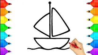 How To Draw Boat Drawing Very Easy|| Ship Drawing Easy Step By Step|| Boat Drawing