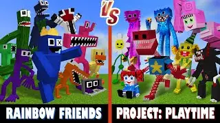 Rainbow Friends V5 vs. Project Playtime (Boxy Boo) | Minecraft (REMATCH!)