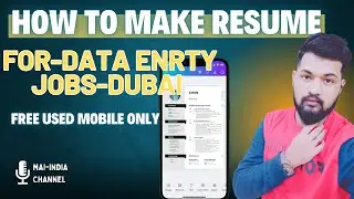 How to Make a Resume for Dubai Jobs (Freshers) | Mobile Only!