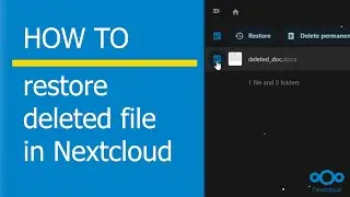 How to restore a deleted file in Nextcloud