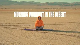 Working out in the middle of the desert - Joshua Tree dispersed camp area