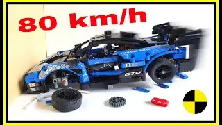 Lego 42123 CRASH 🚨 LEGO technic car CRASH TEST 🚨 80 KM/H | Mclaren Senna CRASH TEST - Beamng drive