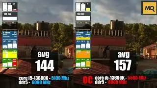 FarCry 6 - MSI MEG Z690I UNIFY, 13600K-5100, DDR5-6000 vs 13600K-8000, DDR4-8000