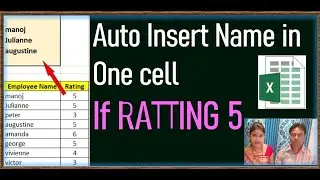 Combining Names in One Cell with a 5-Star Rating #excel