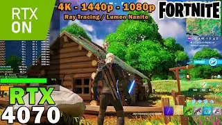 Fortnite Ray Tracing | RTX 4070 | Ryzen 7 5800X3D | 4K - 1440p - 1080p | Epic Settings | TAA & DLSS