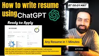 How to write resume using ChatGPT | How to write Network Engineer resume
