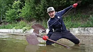 Эту гигантскую жуткую находку мы подняли со дна с помощью поискового магнита
