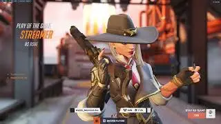 POTG! ASHE GOD! GALE ASHE + SOLDIER 76 OVERWATCH 2 SEASON 10 GAMEPLAY TOP 500